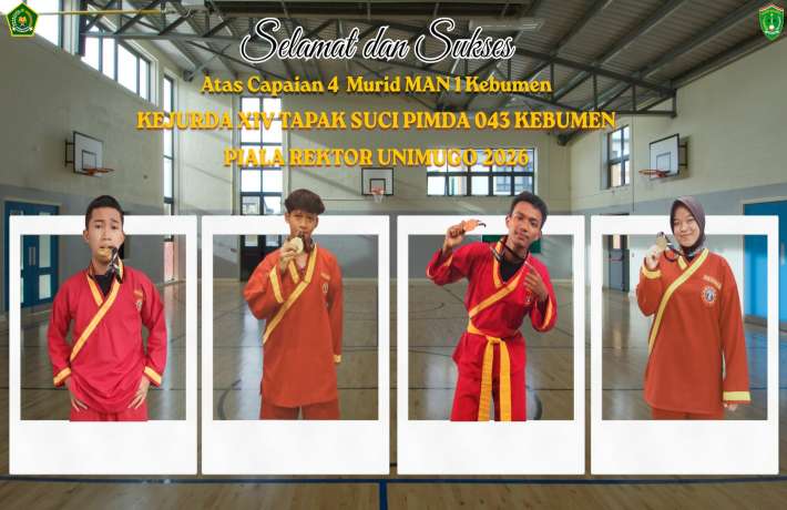 Atlet Tapak Suci MAN 1 Kebumen Borong Medali di Kejurda XIV Piala Rektor UNIMUGO 2026