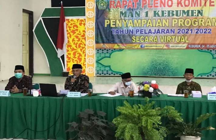 MAN 1 KEBUMEN LAKSANAKAN RAPAT PLENO KOMITE VIRTUAL