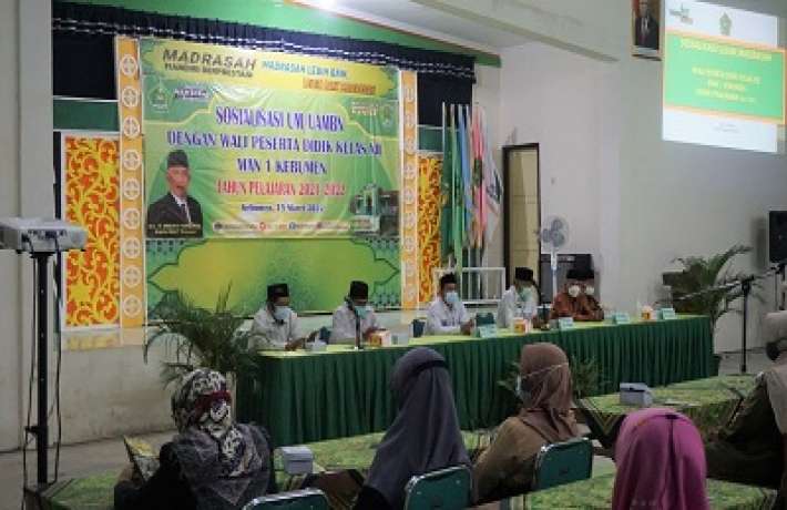 Hadapi UM UAMBN MAN 1 Kebumen Gelar Mujahah dan Do`a Bersama Wali Peserta Didik Kelas XII