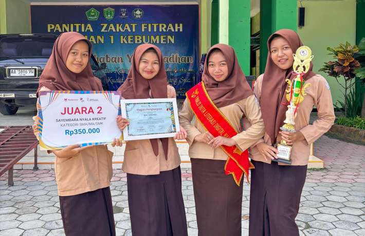 MAN 1 Kebumen Raih Juara Sayembara Festival Literasi Nasional Kategori Nyala Kreatif