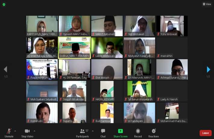 MAN 1 KEBUMEN LAKSANAKAN WORKHSOP PENGEMBANGAN KURIKULUM SECARA VIRTUAL